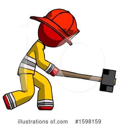 Royalty-Free (RF) Red Design Mascot Clipart Illustration by Leo Blanchette - Stock Sample #1598159