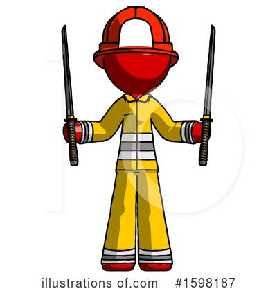 Royalty-Free (RF) Red Design Mascot Clipart Illustration by Leo Blanchette - Stock Sample #1598187