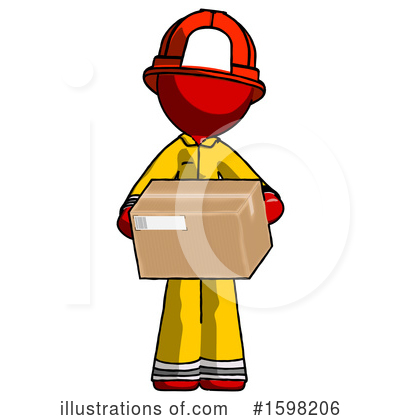 Royalty-Free (RF) Red Design Mascot Clipart Illustration by Leo Blanchette - Stock Sample #1598206