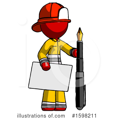 Royalty-Free (RF) Red Design Mascot Clipart Illustration by Leo Blanchette - Stock Sample #1598211