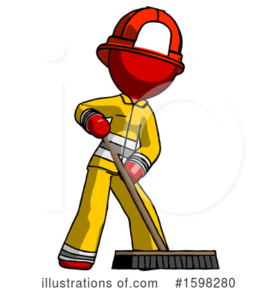 Royalty-Free (RF) Red Design Mascot Clipart Illustration by Leo Blanchette - Stock Sample #1598280