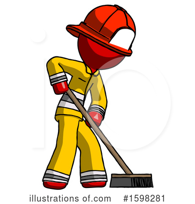 Royalty-Free (RF) Red Design Mascot Clipart Illustration by Leo Blanchette - Stock Sample #1598281