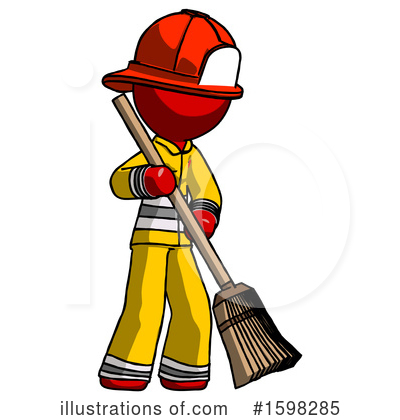 Royalty-Free (RF) Red Design Mascot Clipart Illustration by Leo Blanchette - Stock Sample #1598285