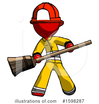 Royalty-Free (RF) Red Design Mascot Clipart Illustration by Leo Blanchette - Stock Sample #1598287