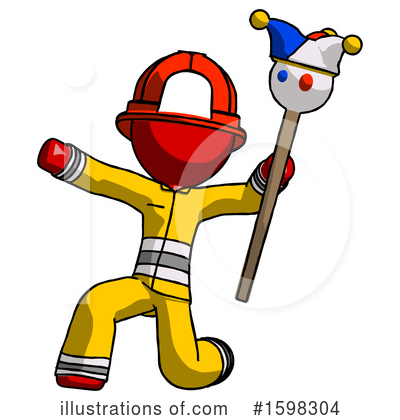 Royalty-Free (RF) Red Design Mascot Clipart Illustration by Leo Blanchette - Stock Sample #1598304