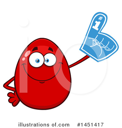 Red Egg Clipart #1451417 by Hit Toon