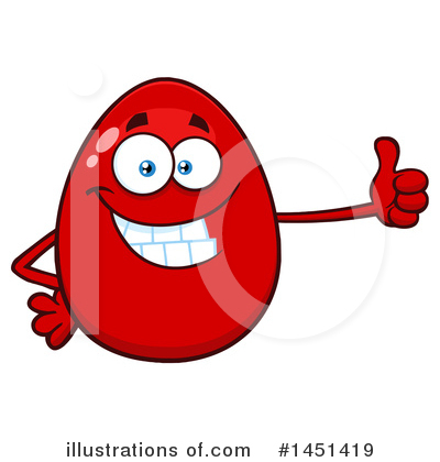 Red Egg Clipart #1451419 by Hit Toon