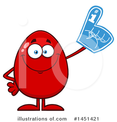 Royalty-Free (RF) Red Egg Clipart Illustration by Hit Toon - Stock Sample #1451421
