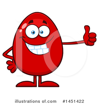 Red Egg Clipart #1451422 by Hit Toon