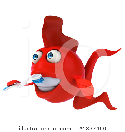 Royalty-Free (RF) Red Fish Clipart Illustration by Julos - Stock Sample #1337490