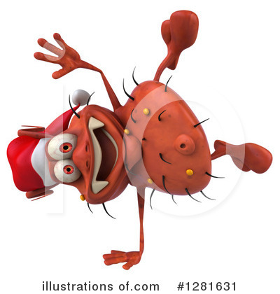 Royalty-Free (RF) Red Germ Clipart Illustration by Julos - Stock Sample #1281631