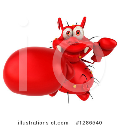 Royalty-Free (RF) Red Germ Clipart Illustration by Julos - Stock Sample #1286540