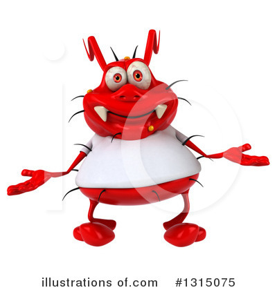 Royalty-Free (RF) Red Germ Clipart Illustration by Julos - Stock Sample #1315075