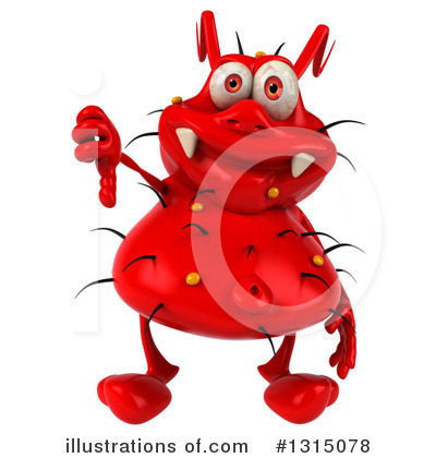 Royalty-Free (RF) Red Germ Clipart Illustration by Julos - Stock Sample #1315078