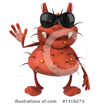 Royalty-Free (RF) Red Germ Clipart Illustration by Julos - Stock Sample #1316273