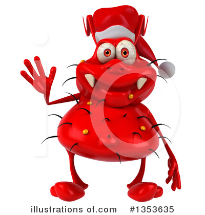 Royalty-Free (RF) Red Germ Clipart Illustration by Julos - Stock Sample #1353635