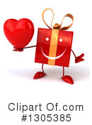Red Gift Character Clipart #1305385 by Julos