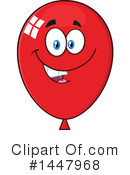 Red Party Balloon Clipart #1447968 by Hit Toon
