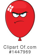 Red Party Balloon Clipart #1447969 by Hit Toon