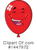 Red Party Balloon Clipart #1447972 by Hit Toon