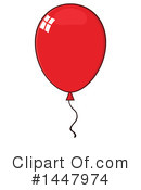 Red Party Balloon Clipart #1447974 by Hit Toon