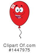 Red Party Balloon Clipart #1447975 by Hit Toon