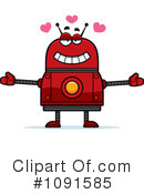 Red Robot Clipart #1091585 by Cory Thoman