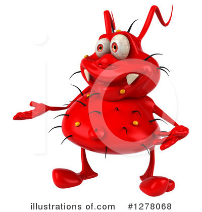 Royalty-Free (RF) Red Virus Clipart Illustration by Julos - Stock Sample #1278068