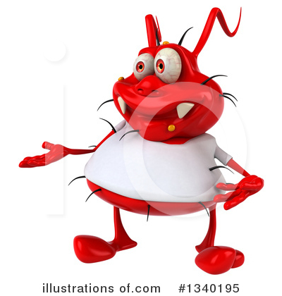 Royalty-Free (RF) Red Virus Clipart Illustration by Julos - Stock Sample #1340195