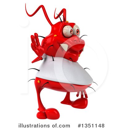 Royalty-Free (RF) Red Virus Clipart Illustration by Julos - Stock Sample #1351148