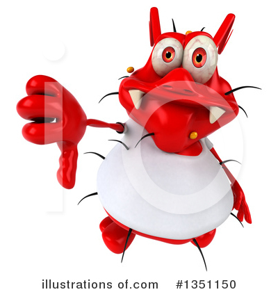 Royalty-Free (RF) Red Virus Clipart Illustration by Julos - Stock Sample #1351150