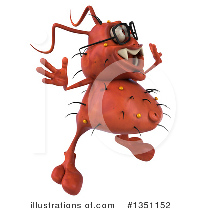 Royalty-Free (RF) Red Virus Clipart Illustration by Julos - Stock Sample #1351152