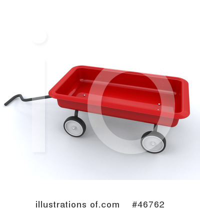 Royalty-Free (RF) Red Wagon Clipart Illustration by KJ Pargeter - Stock Sample #46762