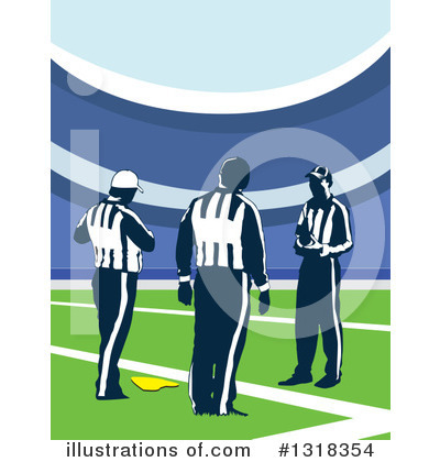 Football Clipart #1318354 by David Rey
