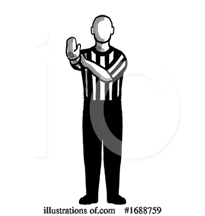 Royalty-Free (RF) Referee Clipart Illustration by patrimonio - Stock Sample #1688759