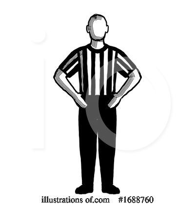Royalty-Free (RF) Referee Clipart Illustration by patrimonio - Stock Sample #1688760
