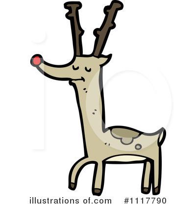 Royalty-Free (RF) Reindeer Clipart Illustration by lineartestpilot - Stock Sample #1117790