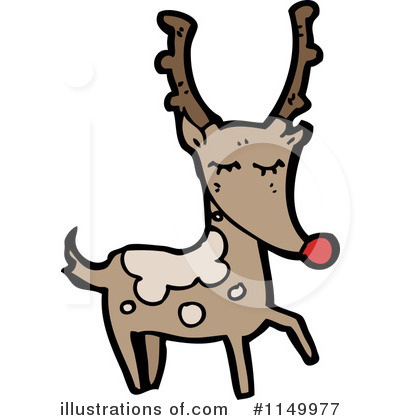 Royalty-Free (RF) Reindeer Clipart Illustration by lineartestpilot - Stock Sample #1149977