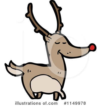 Royalty-Free (RF) Reindeer Clipart Illustration by lineartestpilot - Stock Sample #1149978