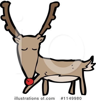 Royalty-Free (RF) Reindeer Clipart Illustration by lineartestpilot - Stock Sample #1149980