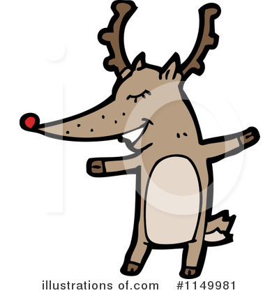 Royalty-Free (RF) Reindeer Clipart Illustration by lineartestpilot - Stock Sample #1149981