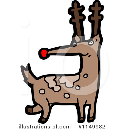 Royalty-Free (RF) Reindeer Clipart Illustration by lineartestpilot - Stock Sample #1149982