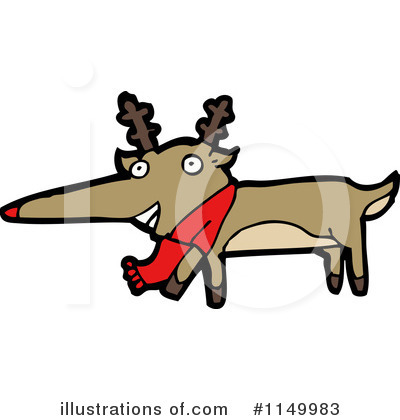Royalty-Free (RF) Reindeer Clipart Illustration by lineartestpilot - Stock Sample #1149983