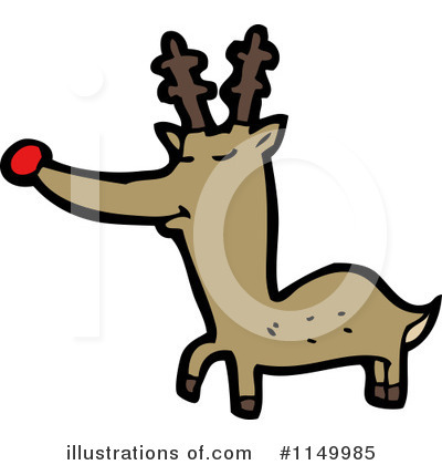 Royalty-Free (RF) Reindeer Clipart Illustration by lineartestpilot - Stock Sample #1149985