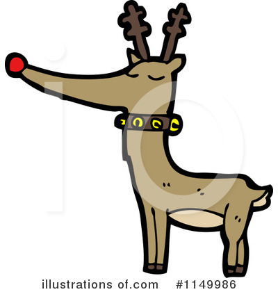 Royalty-Free (RF) Reindeer Clipart Illustration by lineartestpilot - Stock Sample #1149986