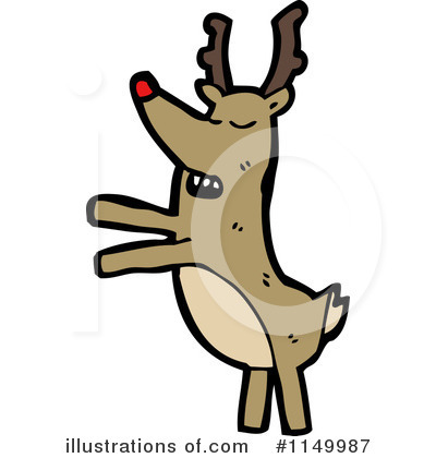 Royalty-Free (RF) Reindeer Clipart Illustration by lineartestpilot - Stock Sample #1149987