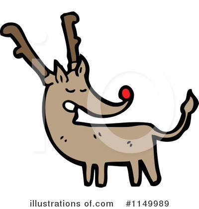 Royalty-Free (RF) Reindeer Clipart Illustration by lineartestpilot - Stock Sample #1149989