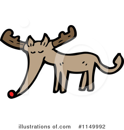 Royalty-Free (RF) Reindeer Clipart Illustration by lineartestpilot - Stock Sample #1149992