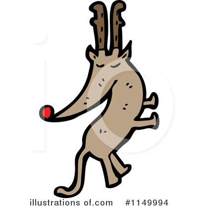 Royalty-Free (RF) Reindeer Clipart Illustration by lineartestpilot - Stock Sample #1149994