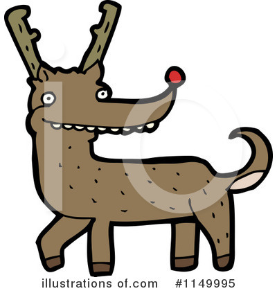 Royalty-Free (RF) Reindeer Clipart Illustration by lineartestpilot - Stock Sample #1149995